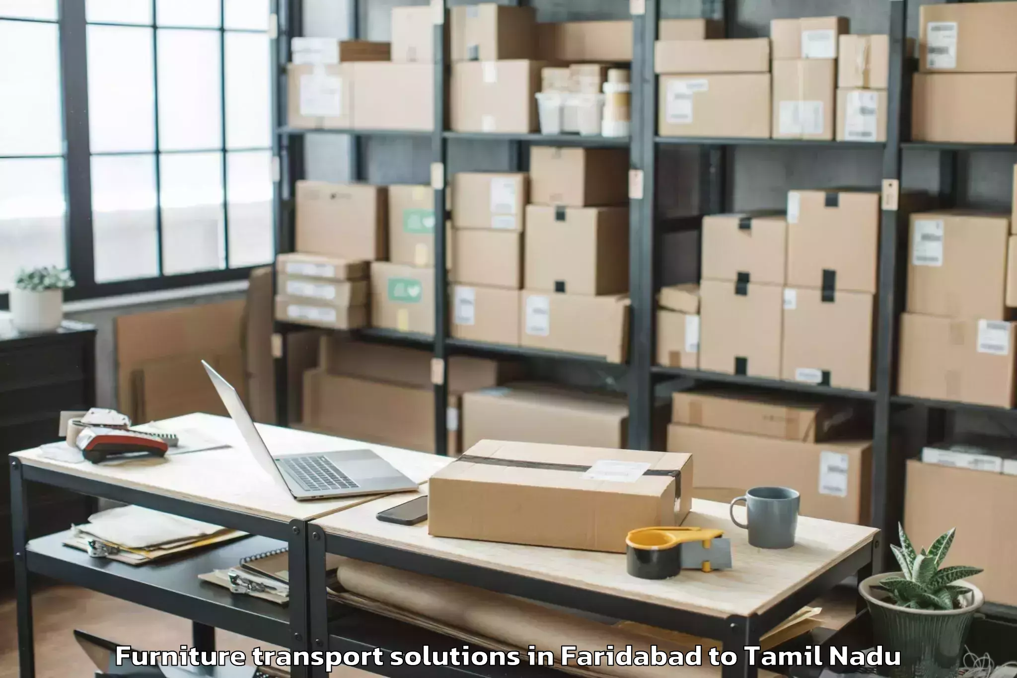 Book Faridabad to Ambattur Furniture Transport Solutions